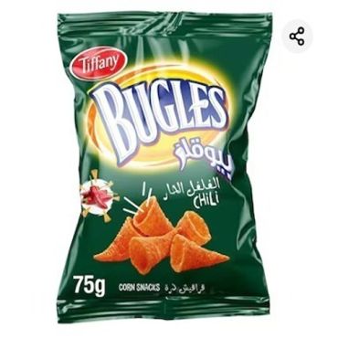 Tiffany Bugles Chips 2 x 75Gm-Chili, 6 Pieces Per Carton